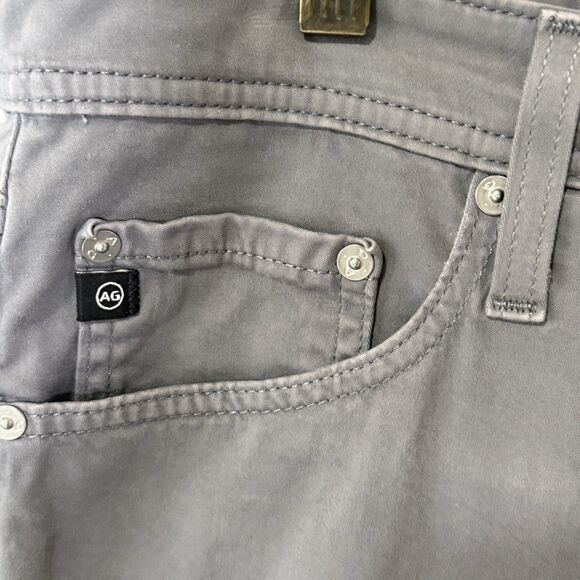 AG Adriano Goldschmied Everett Slim Straight Pants Gray Chinos Mens 34 - Picture 3 of 16